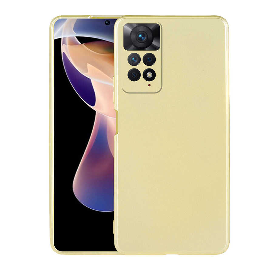 Xiaomi Uyumlu Redmi Note 11 Pro 5G Kılıf Tuhatu Marino Silikon Kapak-Gold