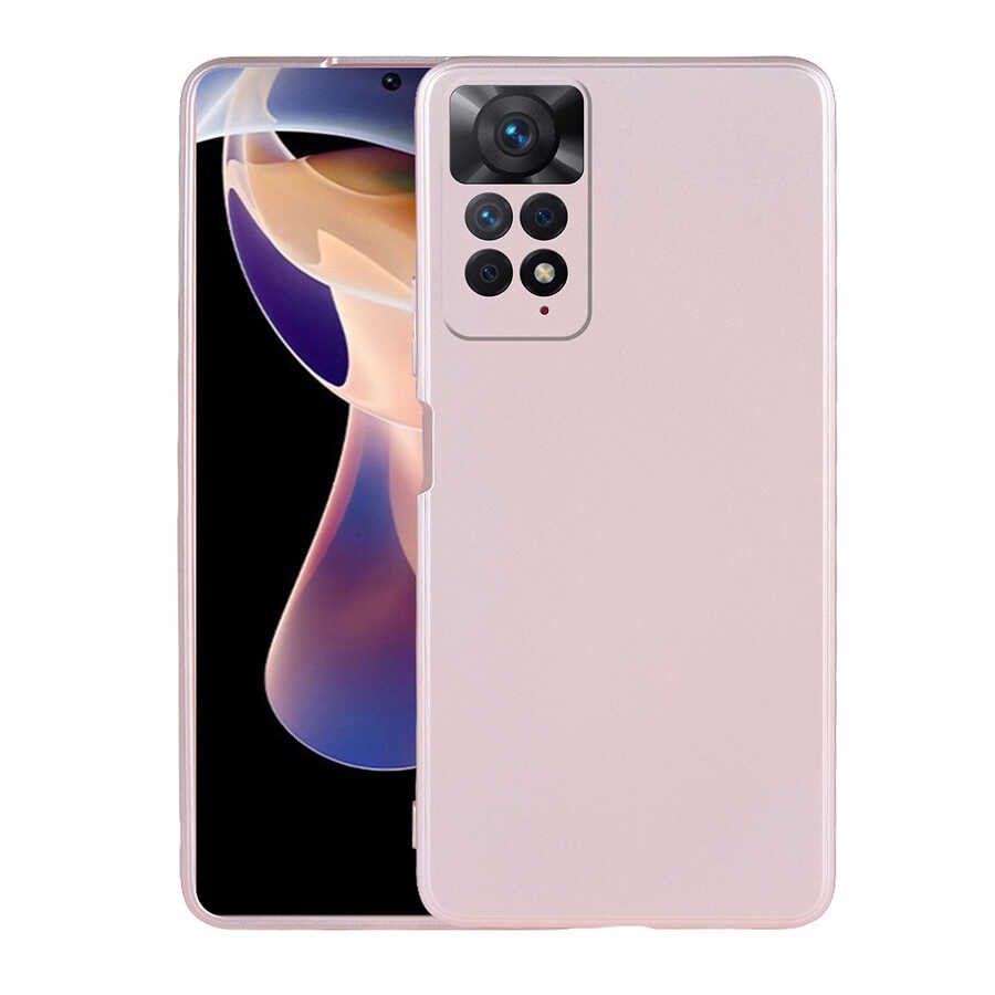 Xiaomi Uyumlu Redmi Note 11 Pro 5G Kılıf Tuhatu Marino Silikon Kapak-Rose gold