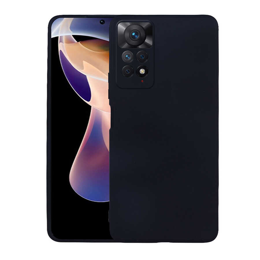 Xiaomi Uyumlu Redmi Note 11 Pro 5G Kılıf Tuhatu Marino Silikon Kapak-Siyah