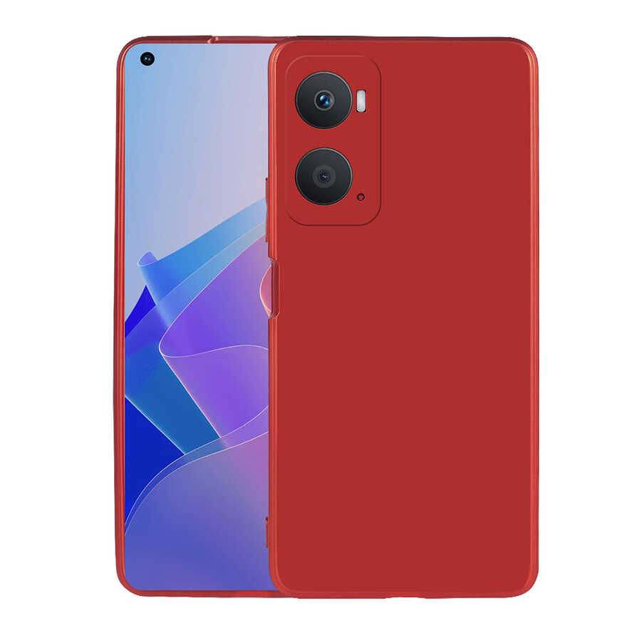 Oppo A96 4G Kılıf Tuhatu Marino Silikon Kapak-Kırmızı