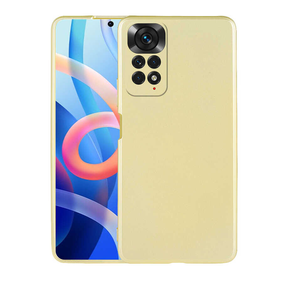 Xiaomi Uyumlu Redmi Note 11 Global Kılıf Tuhatu Marino Silikon Kapak-Gold