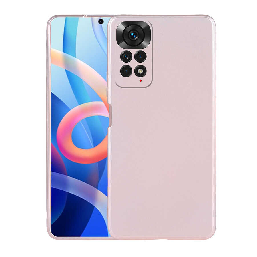 Xiaomi Uyumlu Redmi Note 11 Global Kılıf Tuhatu Marino Silikon Kapak-Rose gold