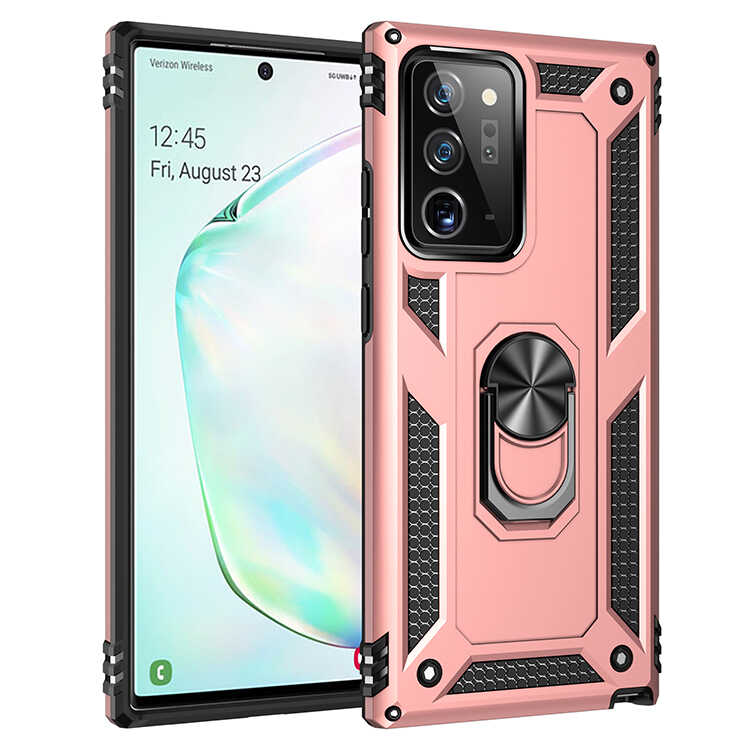 Galaxy Uyumlu Note 20 Ultra Kılıf Tuhatu Tank Kapak-Rose gold