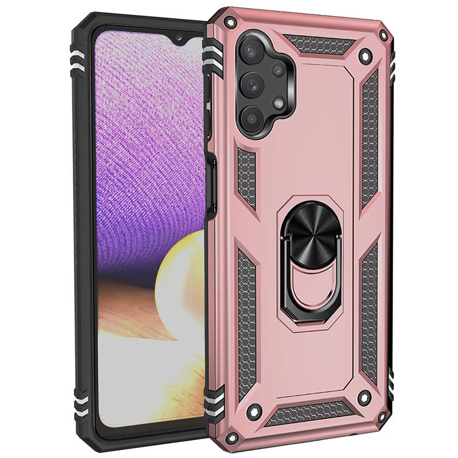 Galaxy Uyumlu A23 Kılıf Tuhatu Tank Kapak-Rose gold