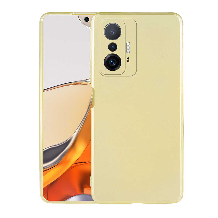 Xiaomi Uyumlu Mi 11T 5G Kılıf Tuhatu Marino Silikon Kapak-Gold