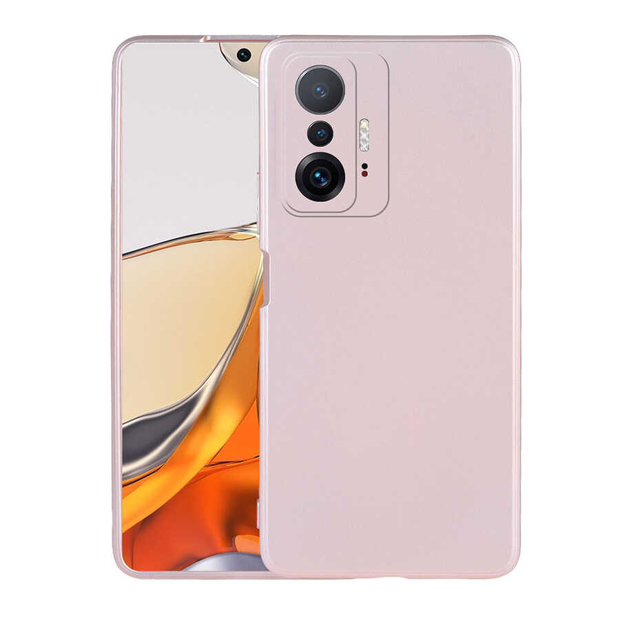 Xiaomi Uyumlu Mi 11T 5G Kılıf Tuhatu Marino Silikon Kapak-Rose gold