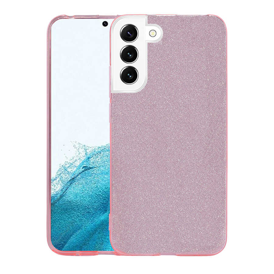 Galaxy Uyumlu S22 Plus Kılıf Tuhatu Shining Silikon-Pembe