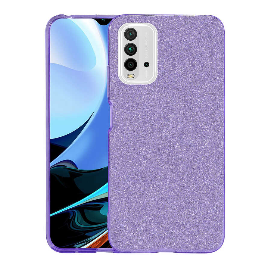 Xiaomi Uyumlu Redmi 9T Kılıf Tuhatu Shining Silikon-Mor