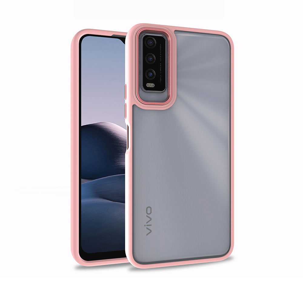 Vivo Y11S Kılıf Tuhatu Flora Kapak-Rose gold