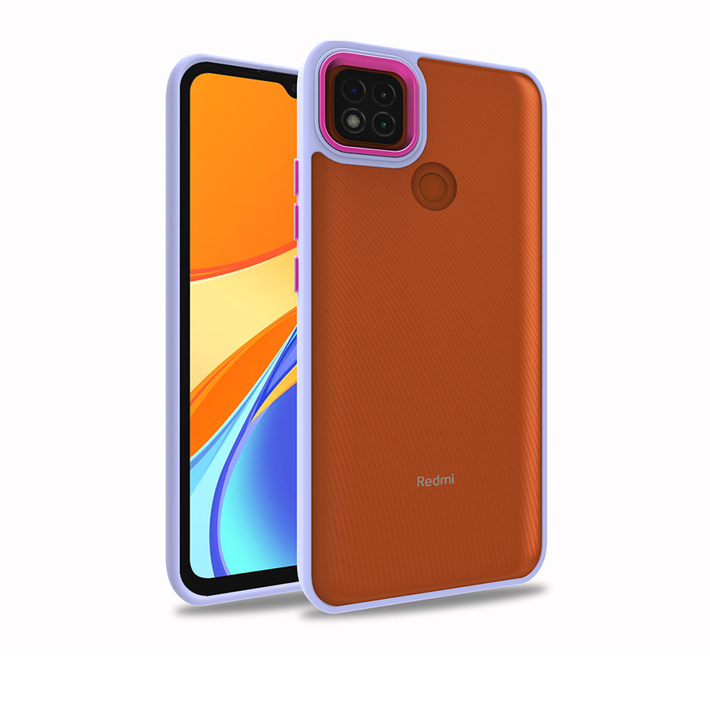 Xiaomi Uyumlu Redmi 9C Kılıf Tuhatu Flora Kapak-Lila