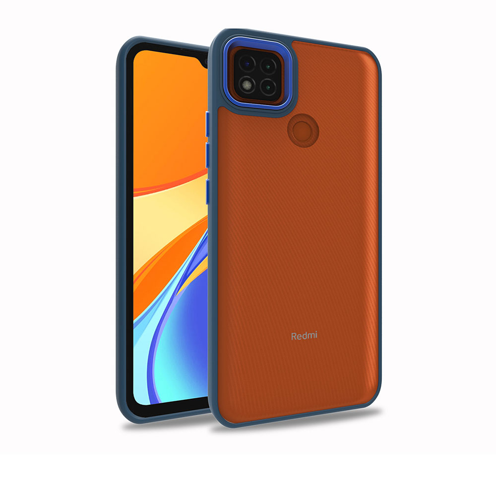 Xiaomi Uyumlu Redmi 9C Kılıf Tuhatu Flora Kapak-Mavi