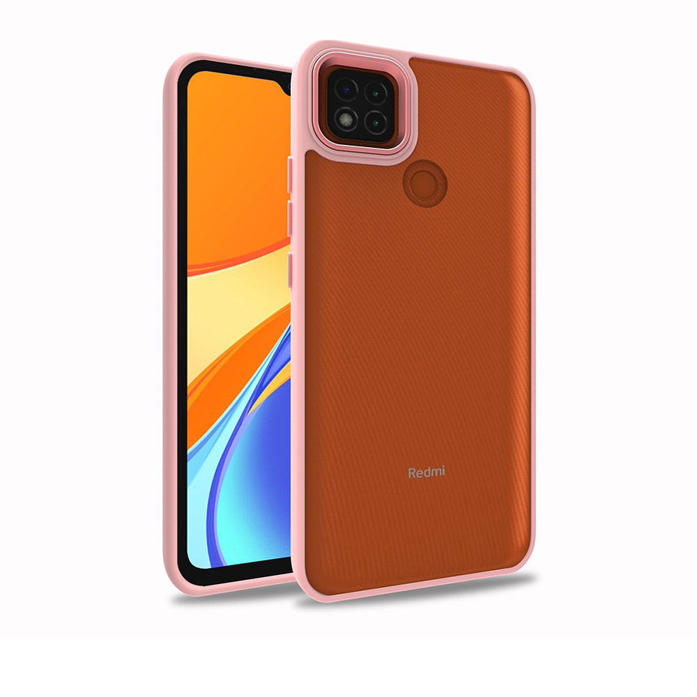 Xiaomi Uyumlu Redmi 9C Kılıf Tuhatu Flora Kapak-Rose gold