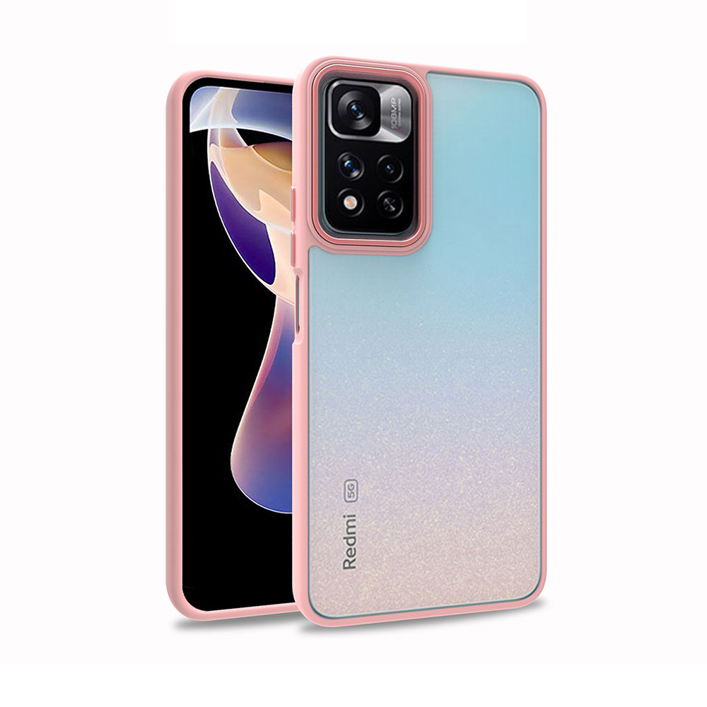 Xiaomi Uyumlu Poco M4 Pro 5G Kılıf Tuhatu Flora Kapak-Rose gold