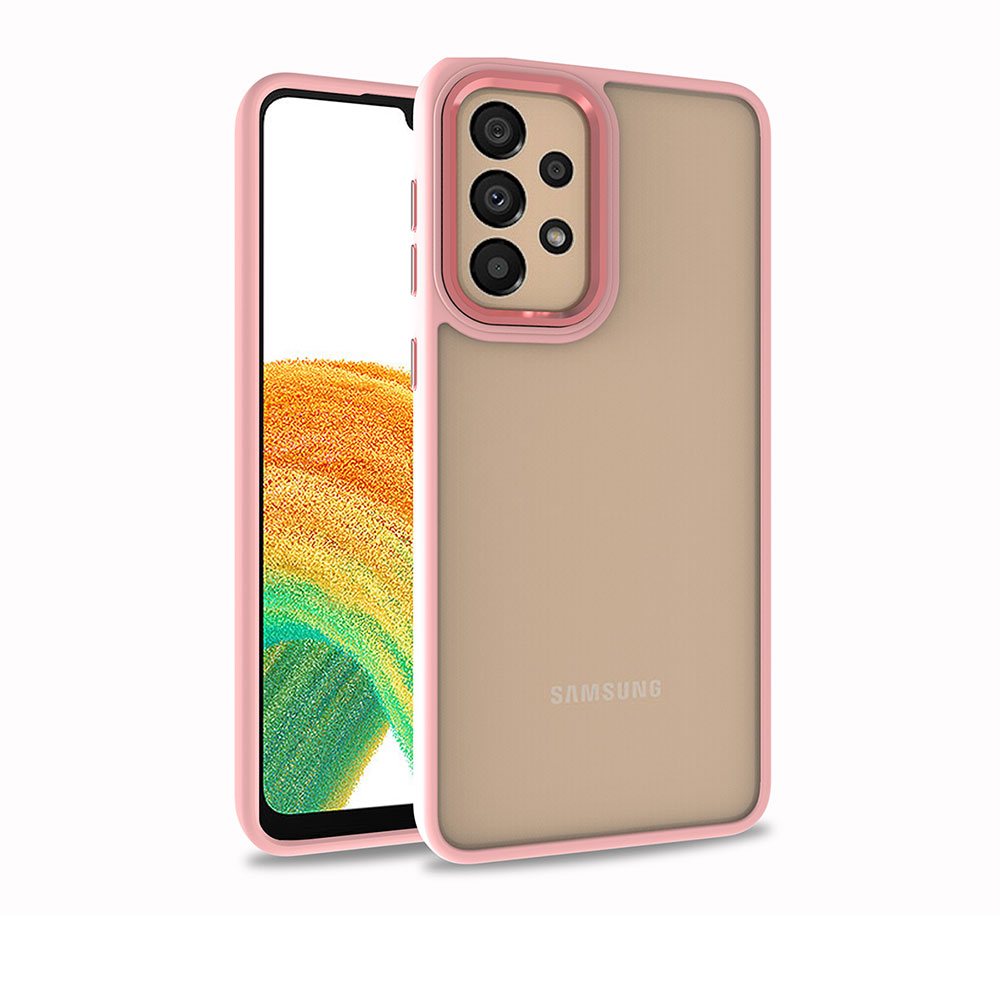 Galaxy Uyumlu A72 Kılıf Tuhatu Flora Kapak-Rose gold