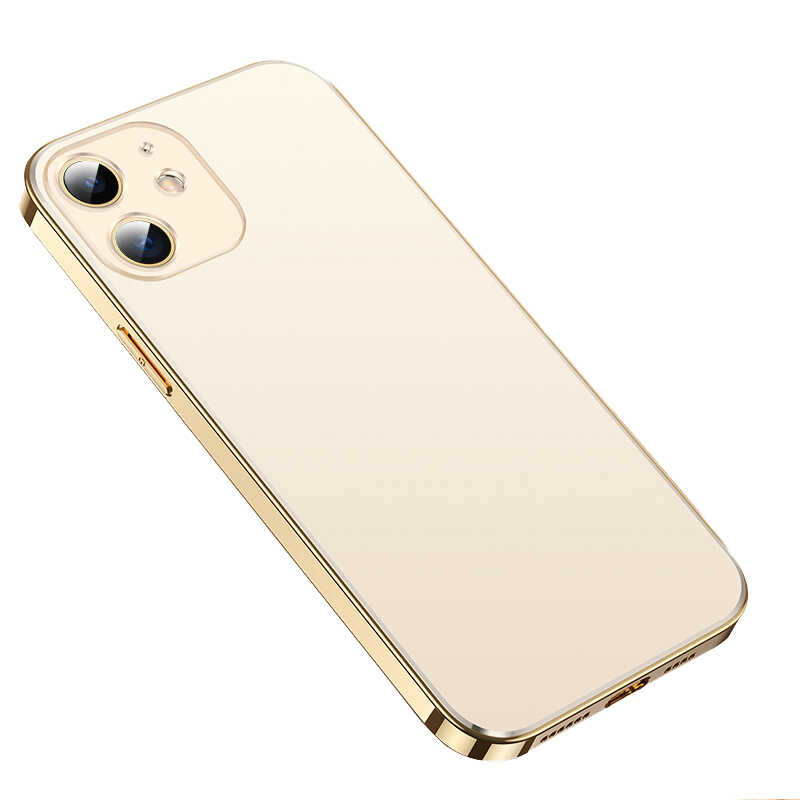 iPhone Uyumlu 12 Kılıf Tuhatu Bobo Kapak-Gold