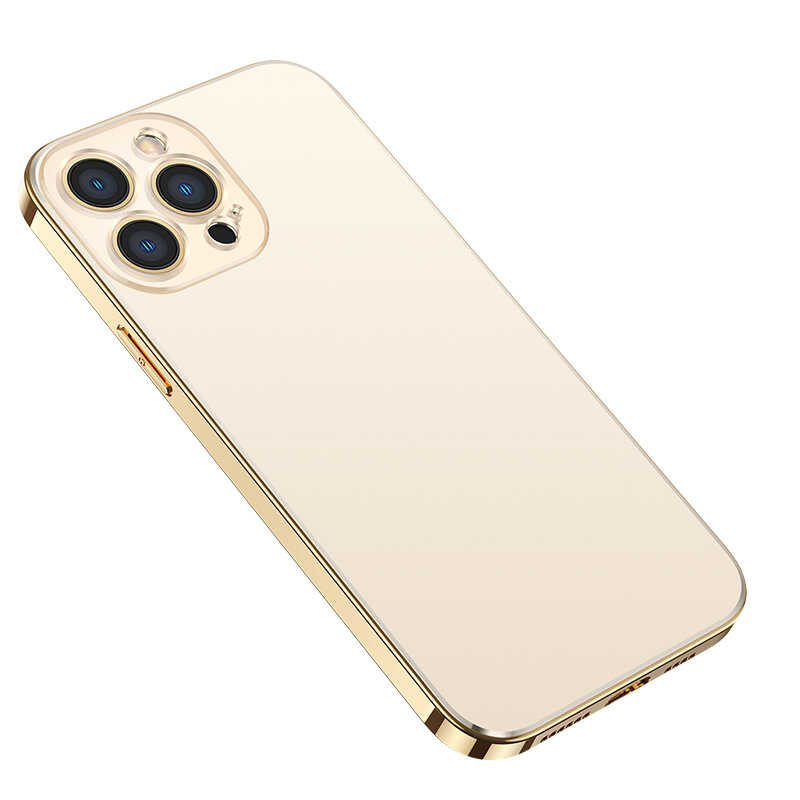 iPhone Uyumlu 12 Pro Kılıf Tuhatu Bobo Kapak-Gold