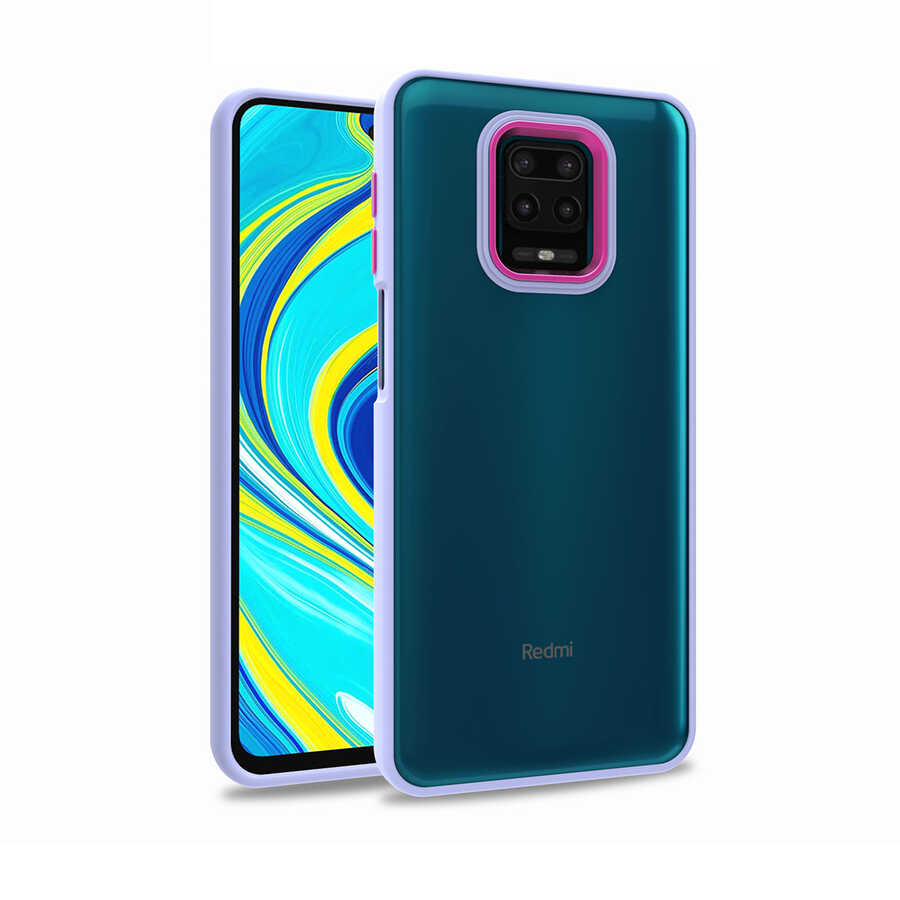 Xiaomi Uyumlu Redmi Note 9S Kılıf Tuhatu Flora Kapak-Lila