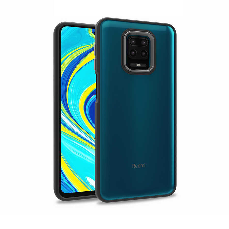 Xiaomi Uyumlu Redmi Note 9S Kılıf Tuhatu Flora Kapak-Siyah