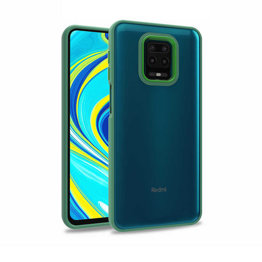 Xiaomi Uyumlu Redmi Note 9S Kılıf Tuhatu Flora Kapak-Yeşil