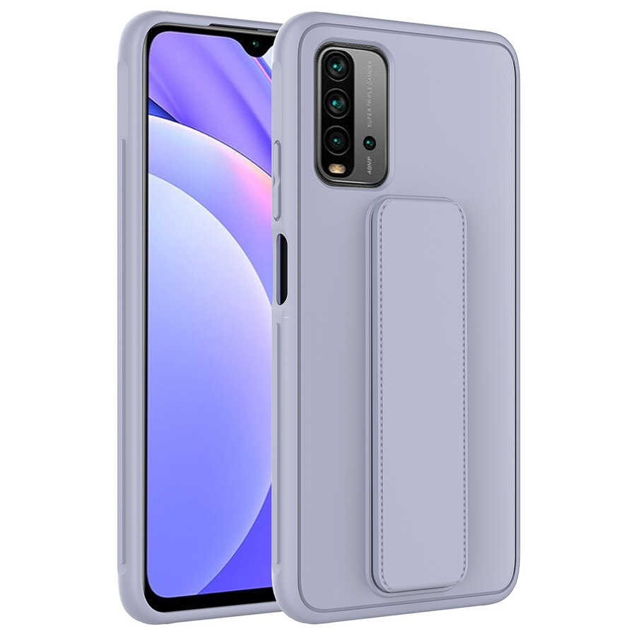 Xiaomi Uyumlu Redmi 9T Kılıf Tuhatu Datça Kapak-Gri