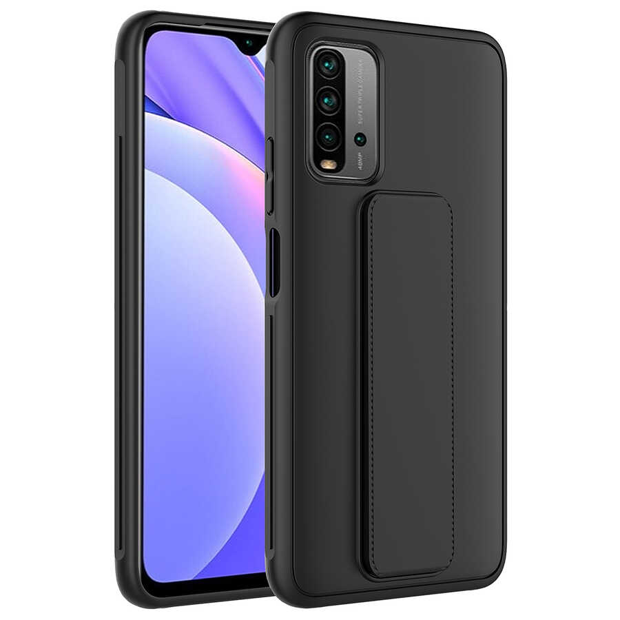 Xiaomi Uyumlu Redmi 9T Kılıf Tuhatu Datça Kapak-Siyah