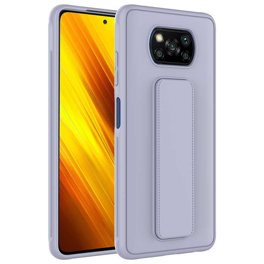 Xiaomi Uyumlu Poco X3 Kılıf Tuhatu Datça Kapak-Gri