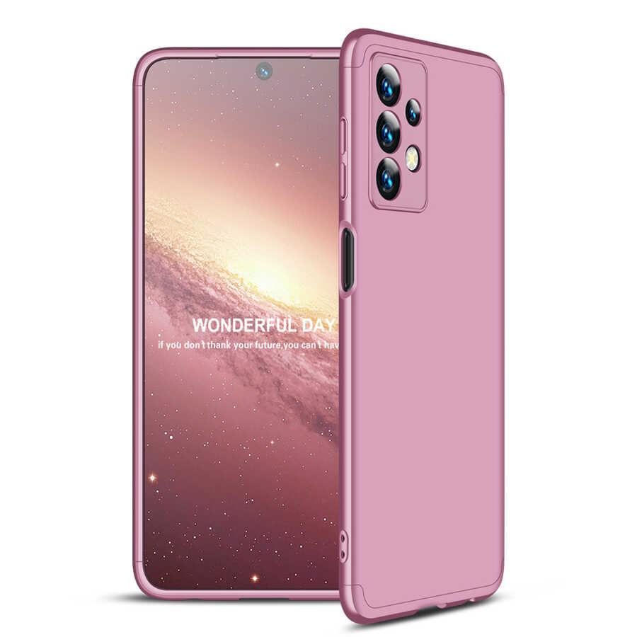 Galaxy Uyumlu A23 Kılıf Tuhatu Ays Kapak-Rose gold