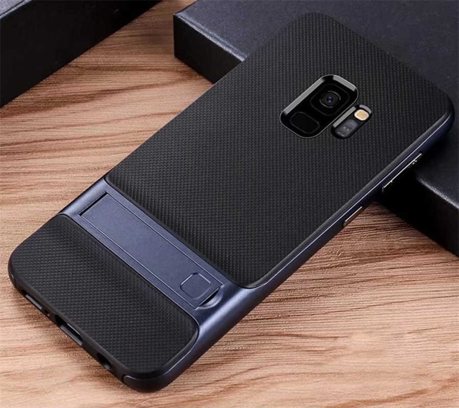 Galaxy Uyumlu S9 Plus Kılıf Tuhatu Standlı Verus Silikon