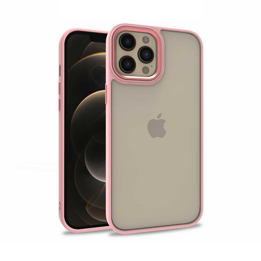 iPhone Uyumlu 12 Pro Max Kılıf Tuhatu Flora Kapak-Rose gold