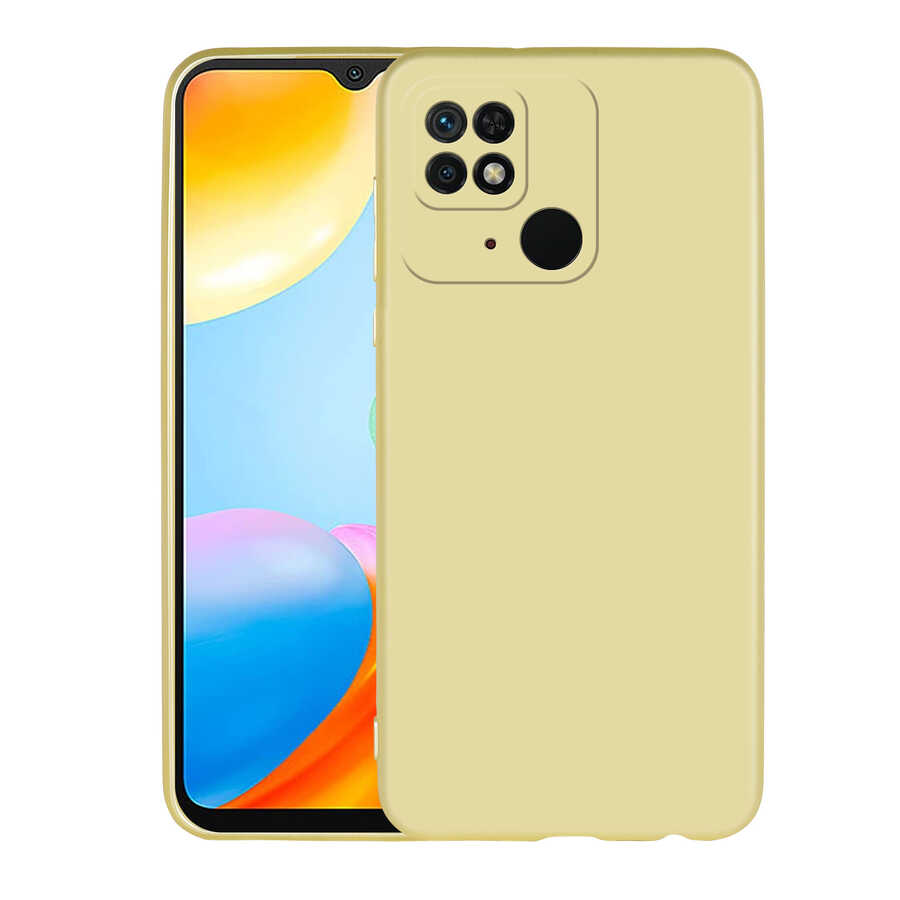 Xiaomi Uyumlu Redmi 10C Kılıf Tuhatu Marino Silikon Kapak-Gold