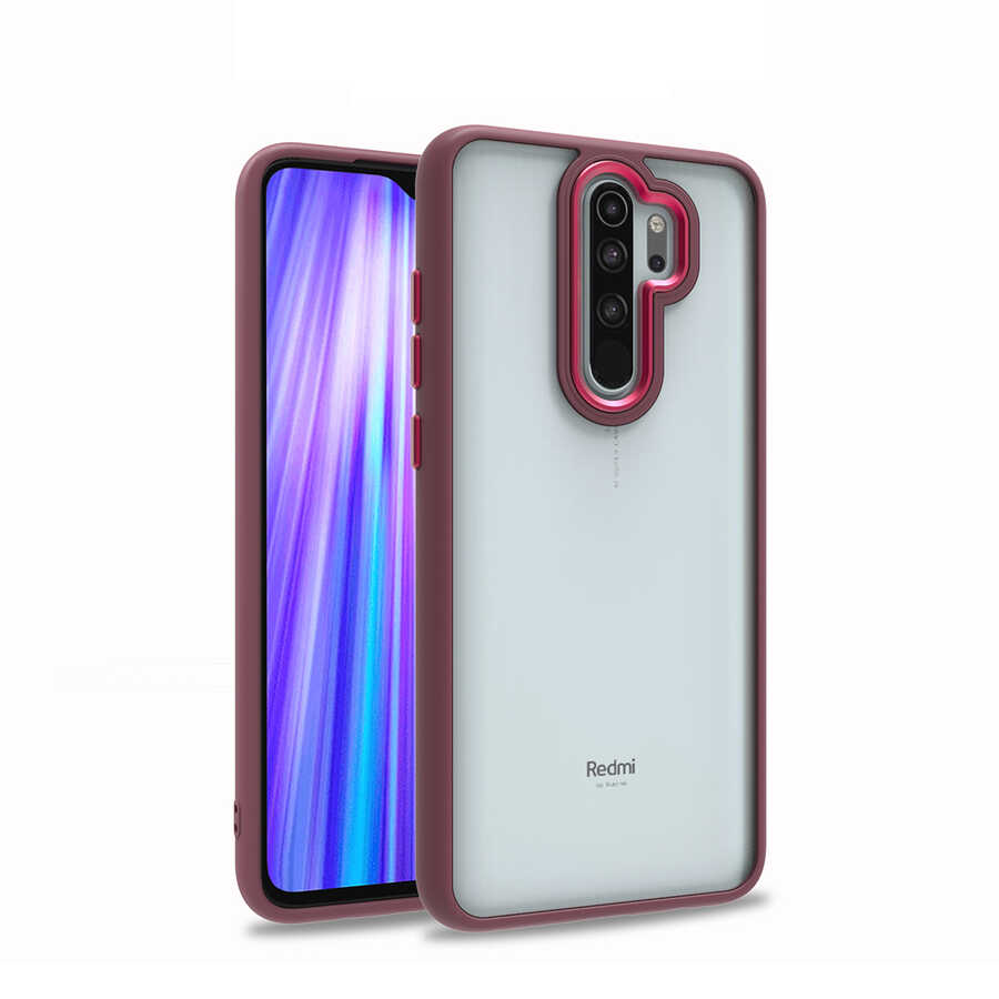 Xiaomi Uyumlu Redmi Note 8 Pro Kılıf Tuhatu Flora Kapak-Kırmızı