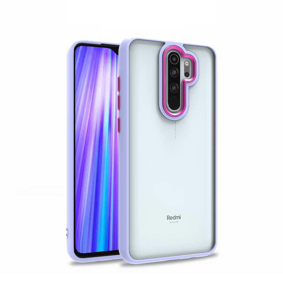 Xiaomi Uyumlu Redmi Note 8 Pro Kılıf Tuhatu Flora Kapak-Lila