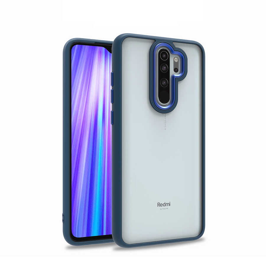 Xiaomi Uyumlu Redmi Note 8 Pro Kılıf Tuhatu Flora Kapak-Mavi