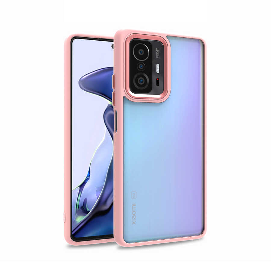 Xiaomi Uyumlu Mi 11T Pro 5G Kılıf Tuhatu Flora Kapak-Rose gold