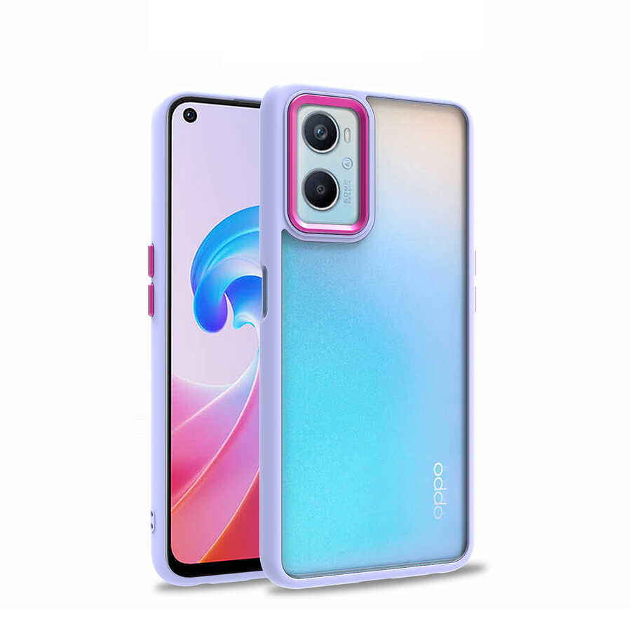 Oppo A96 4G Kılıf Tuhatu Flora Kapak-Lila