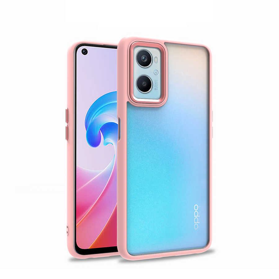 Oppo A96 4G Kılıf Tuhatu Flora Kapak-Rose gold