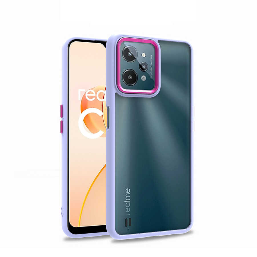 Realme C31 Kılıf Tuhatu Flora Kapak-Lila