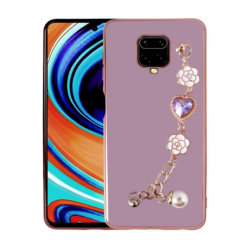 Xiaomi Uyumlu Redmi Note 9S Kılıf El Tutamaçlı Kamera Korumalı Tuhatu Taka Silikon Kapak-Mor