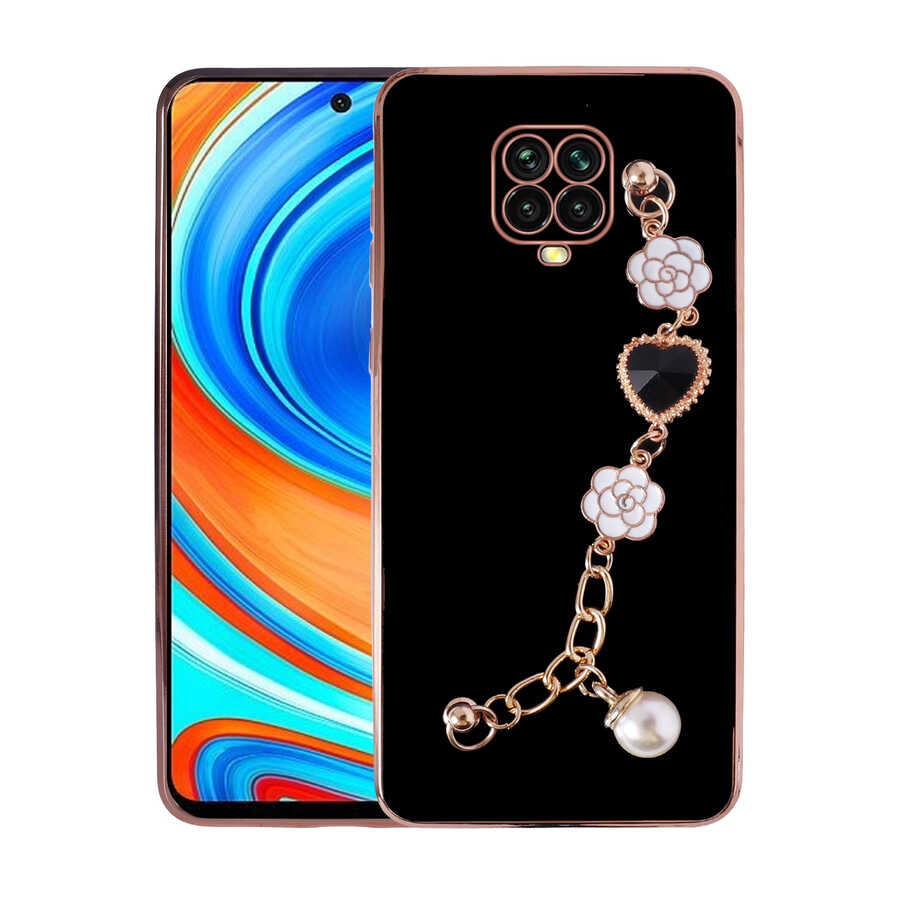 Xiaomi Uyumlu Redmi Note 9S Kılıf El Tutamaçlı Kamera Korumalı Tuhatu Taka Silikon Kapak-Siyah