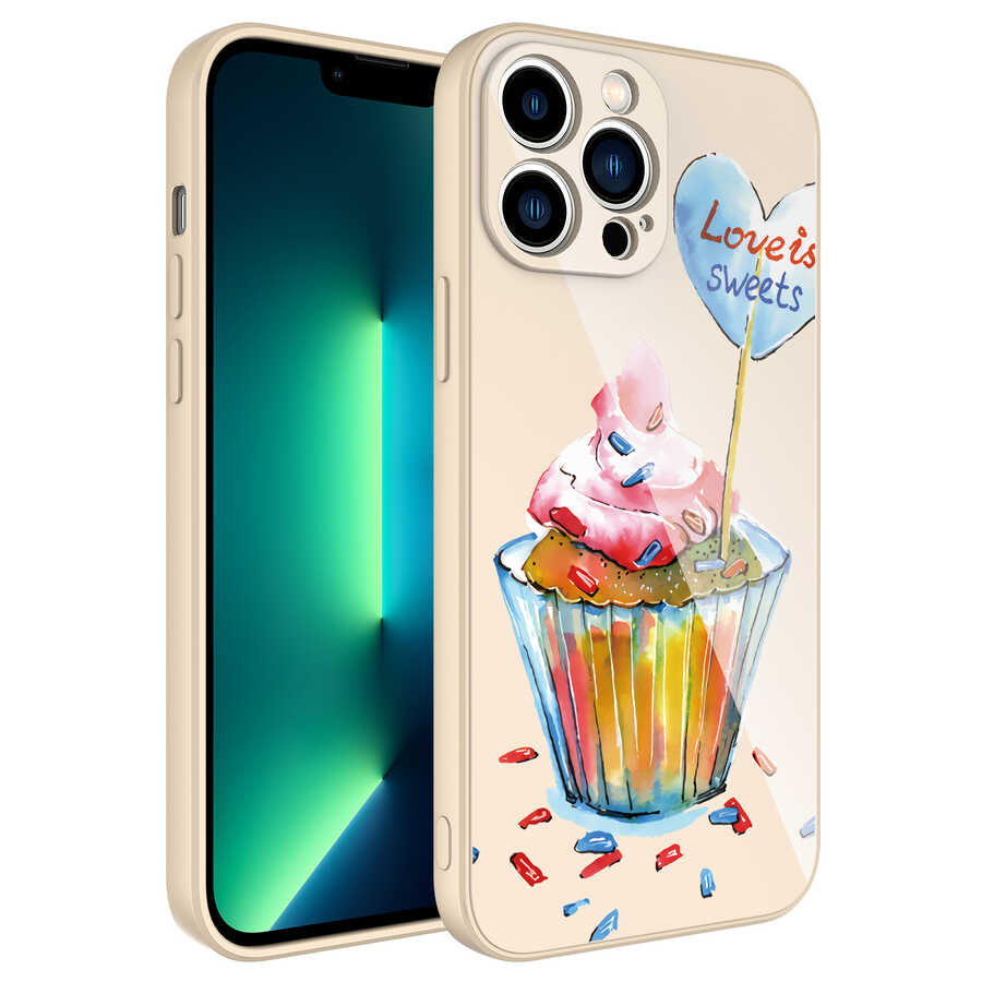 iPhone Uyumlu 13 Pro Max Kılıf Kamera Korumalı Desenli Sert Silikon Tuhatu Epoksi Kapak-No8