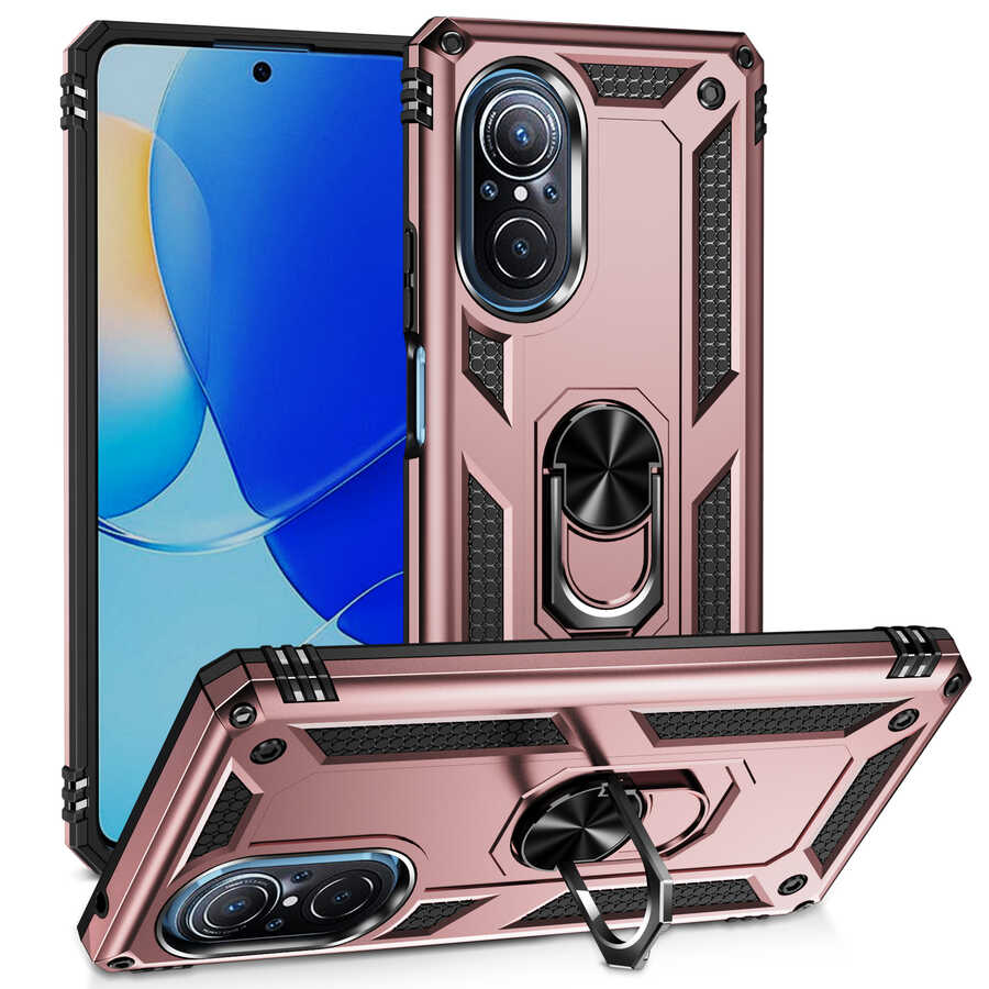 Huawei Uyumlu Nova 9 SE Kılıf Tuhatu Tank Kapak-Rose gold