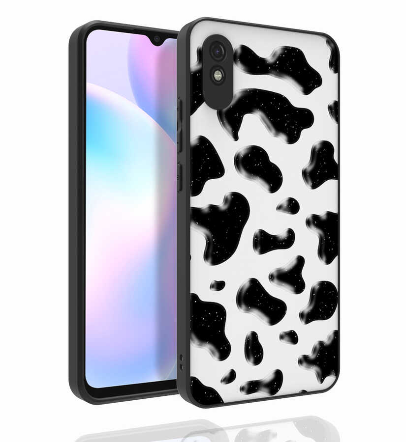 Xiaomi Uyumlu Redmi 9A Kılıf Desenli Kamera Korumalı Parlak Tuhatu Nora Kapak-No2