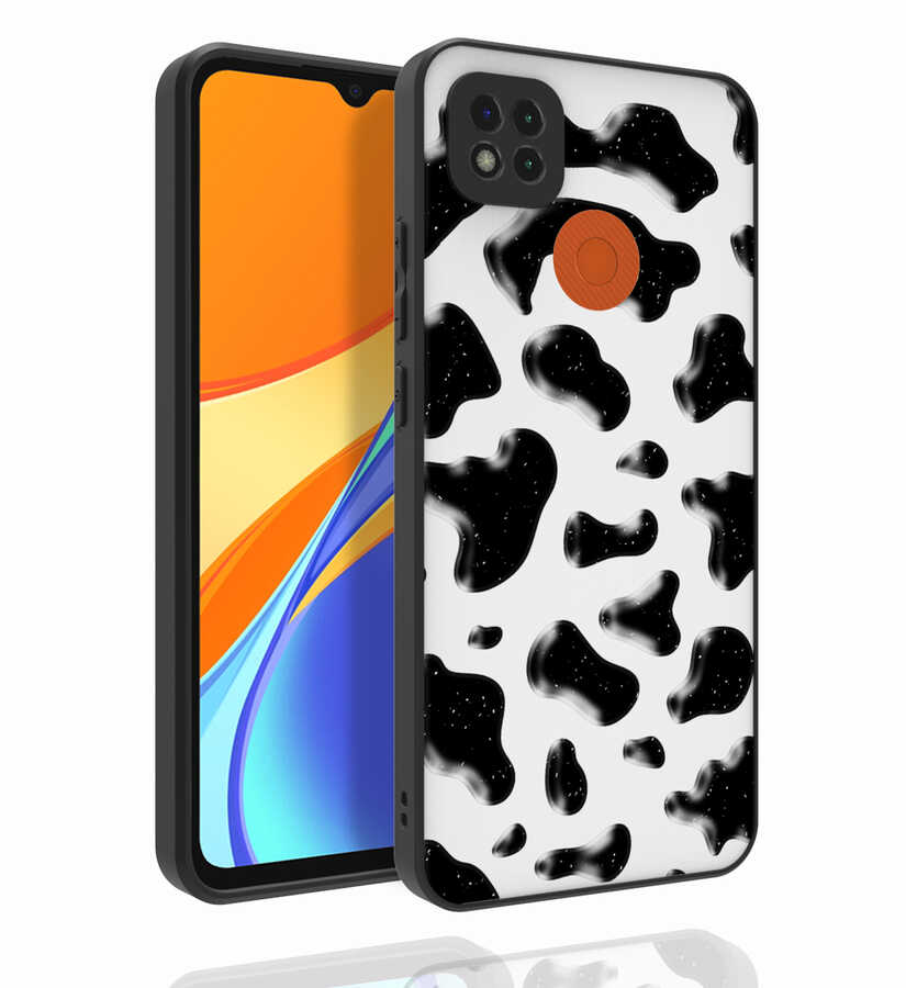 Xiaomi Uyumlu Redmi 9C Kılıf Desenli Kamera Korumalı Parlak Tuhatu Nora Kapak-No2