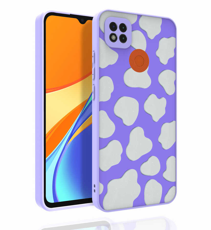 Xiaomi Uyumlu Redmi 9C Kılıf Desenli Kamera Korumalı Parlak Tuhatu Nora Kapak-No6