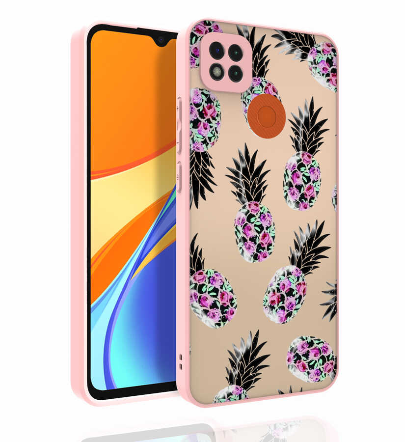 Xiaomi Uyumlu Redmi 9C Kılıf Desenli Kamera Korumalı Parlak Tuhatu Nora Kapak