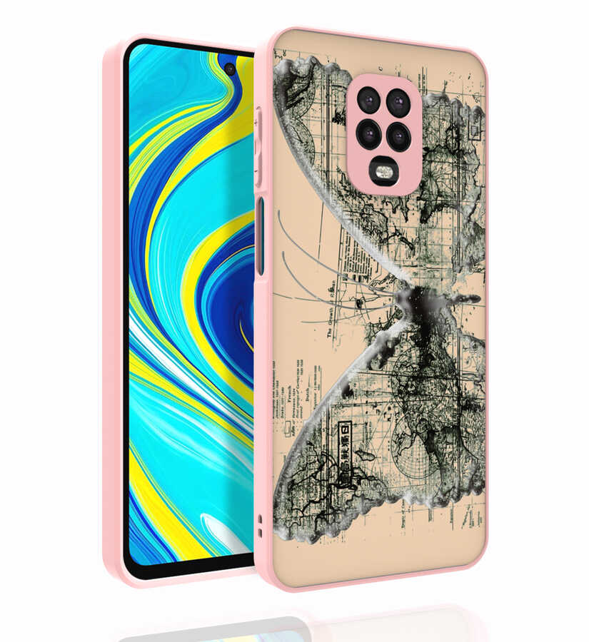 Xiaomi Uyumlu Redmi Note 9S Kılıf Desenli Kamera Korumalı Parlak Tuhatu Nora Kapak-No4