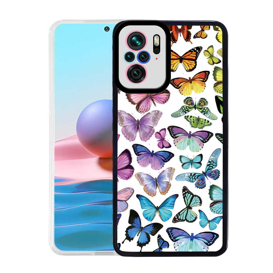 Xiaomi Uyumlu Poco M5S Kılıf Tuhatu M-Fit Desenli Kapak-Butterfly no3