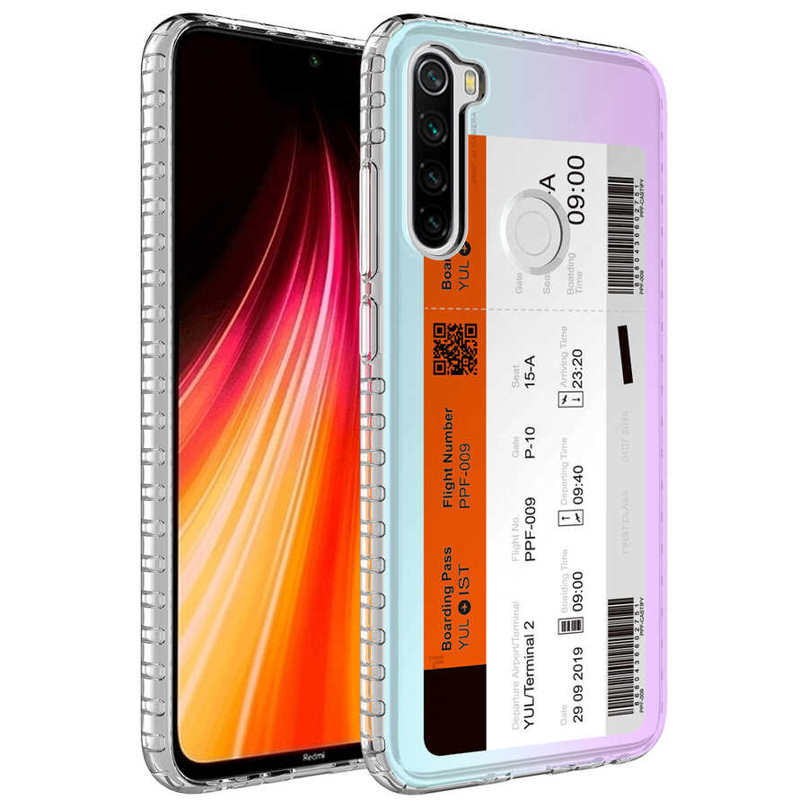 Xiaomi Uyumlu Redmi Note 8 Kılıf Airbag Kenarlı Renkli Desenli Silikon Tuhatu Elegans Kapak-No1