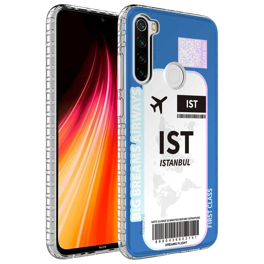 Xiaomi Uyumlu Redmi Note 8 Kılıf Airbag Kenarlı Renkli Desenli Silikon Tuhatu Elegans Kapak-No4