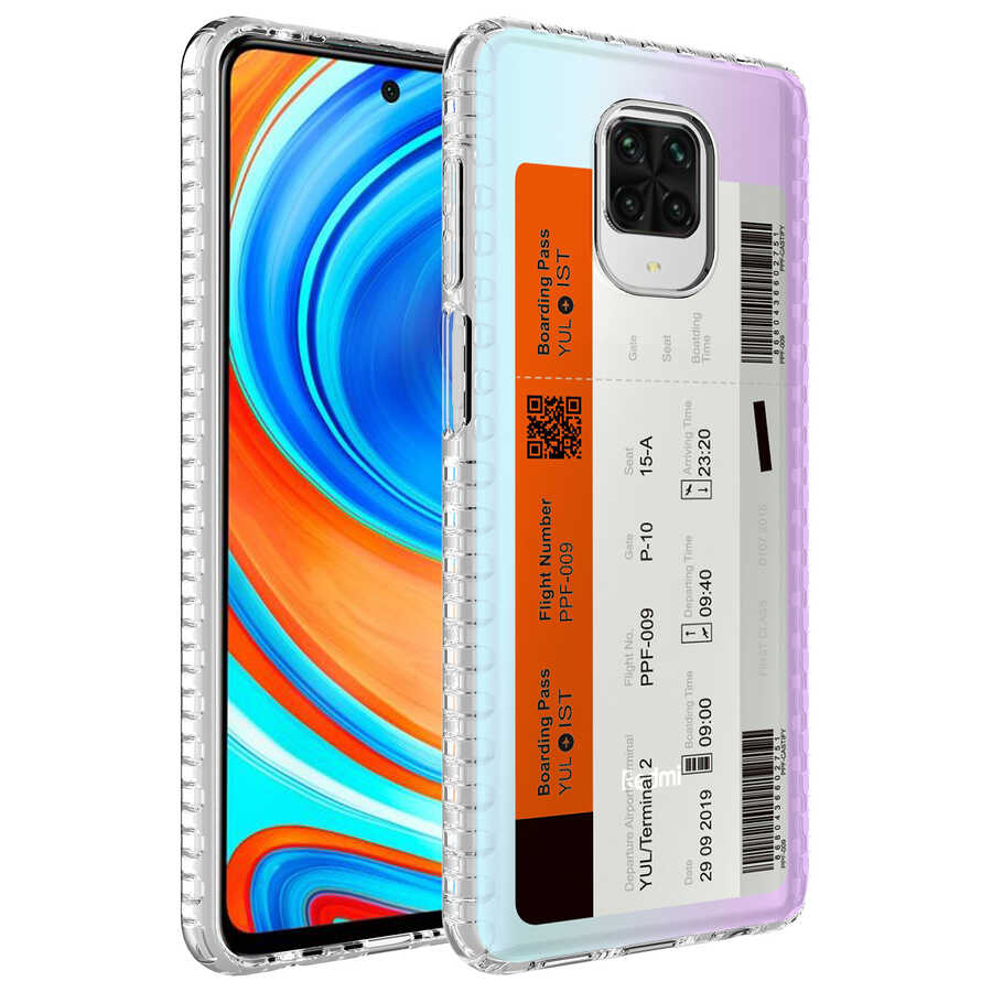 Xiaomi Uyumlu Redmi Note 9S Kılıf Airbag Kenarlı Renkli Desenli Silikon Tuhatu Elegans Kapak-No1